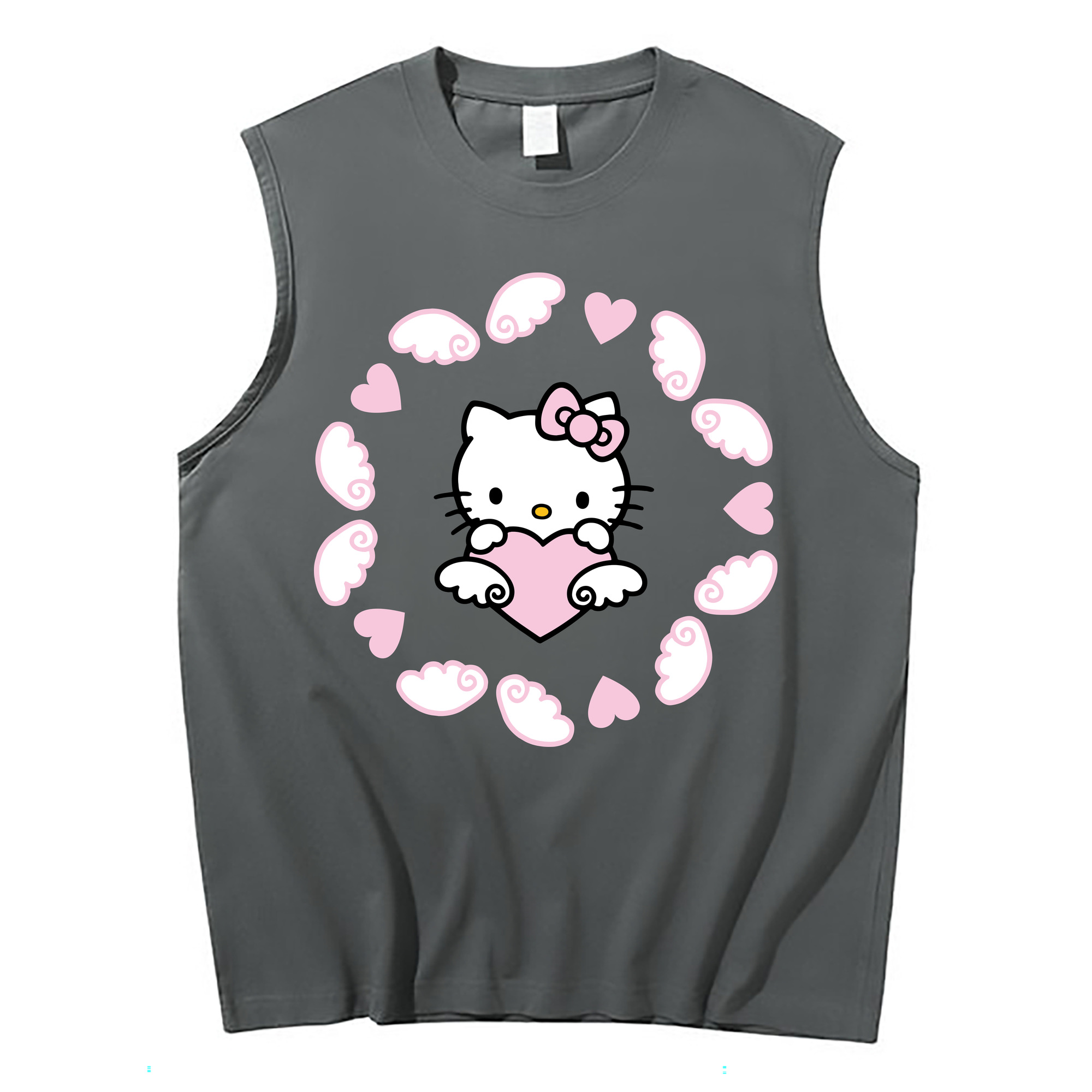 （画像用） Hello Kitty ハローキティ コットン100％タンクトップ（フロントプリント）